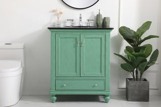 30 inch Single bathroom vanity in vintage mint