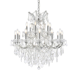 Maria Theresa 19 light Chrome Chandelier Clear Royal Cut Crystal