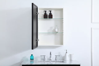 Metal mirror medicine cabinet 17 inch x 28 inch in Black