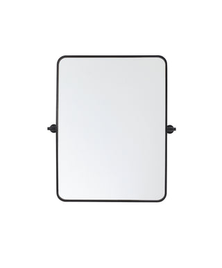 Soft corner pivot mirror 24x32 inch in black