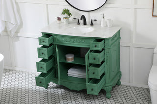 42 inch Single bathroom vanity in vintage mint