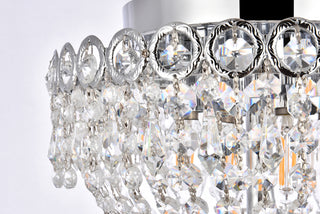 Century 4 light Chrome Flush Mount Clear Royal Cut Crystal