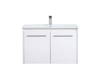 30 inch  Single Bathroom Floating Vanity in White