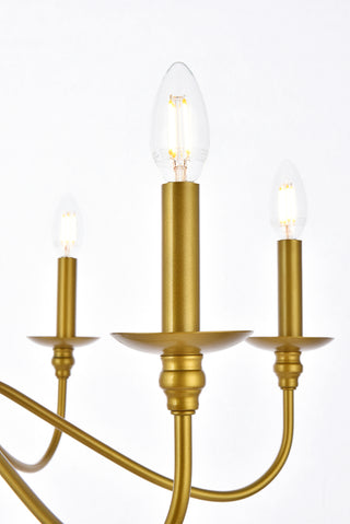 Rohan 30 inch chandelier in brass