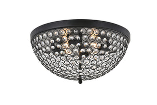 Taye 4 light Matte Black Flush Mount