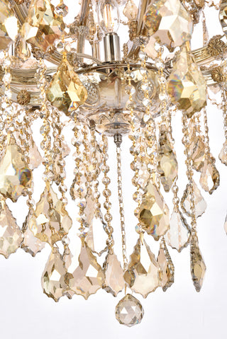 Maria Theresa 37 light Golden Teak Chandelier Golden Teak (Smoky) Royal Cut Crystal