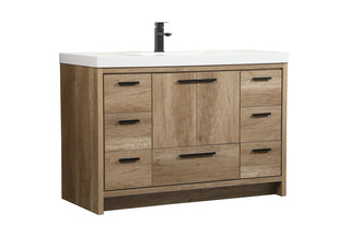 48 inch Single bathroom vanity in natural oak