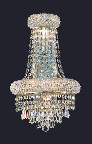 Primo 4 light Chrome Wall Sconce Clear Royal Cut Crystal