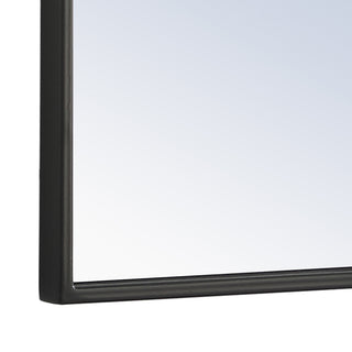 Metal frame Rectangle Mirror 30 inch Black