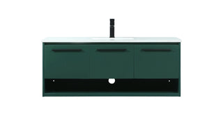 48 inch Single bathroom vanity in green