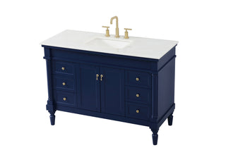 48 inch Single bathroom vanity in blue