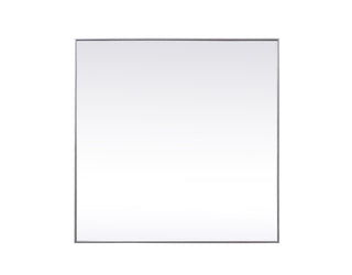 Metal Frame Square Mirror 48 inch in Silver