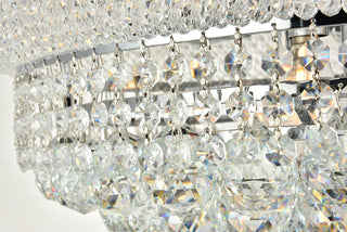 Primo 10 light Chrome Flush Mount Clear Royal Cut Crystal