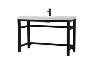 48 inch ADA compliant Single bathroom metal vanity in black