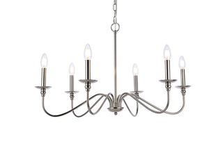 Rohan 30 inch chandelier in polished nickel