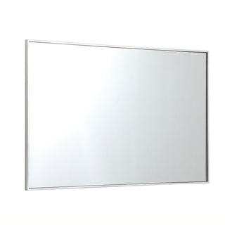 Metal frame rectangle mirror 30 inch in silver