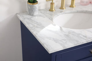 30 inch Single bathroom vanity in Blue