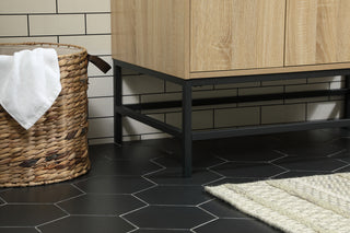 36 inch Single bathroom vanity in mango wood with backsplash