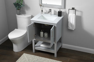 24 Inch SIngle Bathroom Vanity In Grey