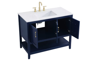 42 inch Single Bathroom Vanity in Blue