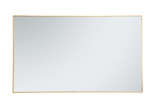 Metal frame rectangle mirror 36 inch in Brass