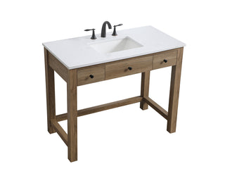 42 Inch ADA Compliant Bathroom Vanity In Natural Oak