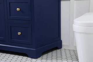42 inch Single bathroom vanity in blue