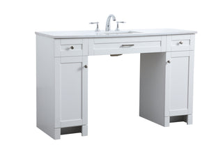 54 Inch ADA Compliant Bathroom Vanity In White