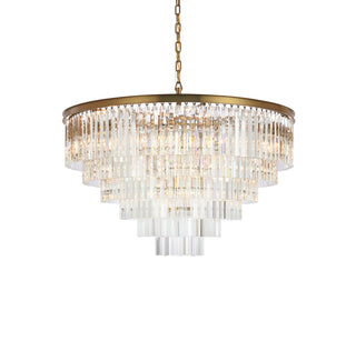 Sydney 44 inch round crystal chandelier in satin gold