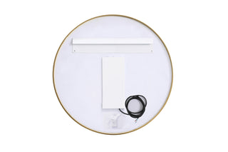 Pier 32 inch LED mirror with adjustable color temperature 3000K/4200K/6400K in brass