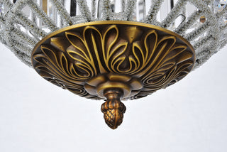 Olivia 1 light French Gold Pendant Clear Royal Cut Crystal