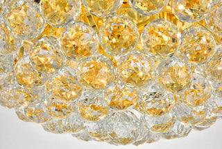 Primo 8 light Gold Flush Mount Clear Royal Cut Crystal