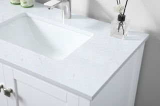 30 Inch SIngle Bathroom Vanity In White