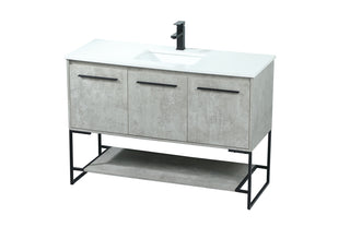 48 inch Single bathroom vanity in concrete grey