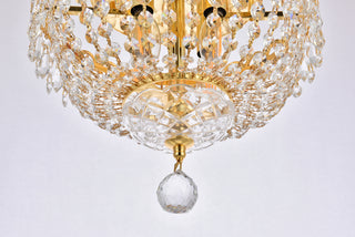 Century 4 light Gold Flush Mount Clear Royal Cut Crystal