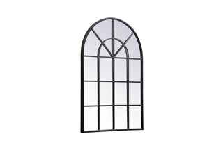 Metal windowpane mirror 32 inch x 47 inch in Black