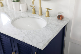 60 inch double bathroom vanity in blue