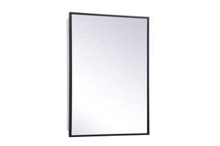 Metal mirror medicine cabinet 20 inch x 28 inch in Black