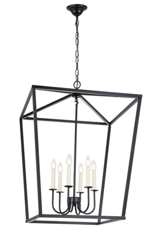 Maddox 6 light Black chandelier