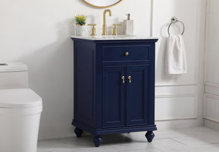 24 inch Single bathroom vanity in blue