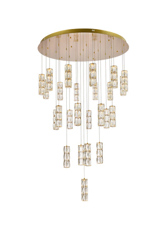 Polaris 42 inch LED chandelier in gold