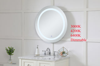 Helios 28 inch Hardwired LED mirror with touch sensor and color changing temperature 3000K/4200K/6400K