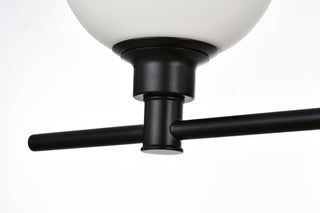 Cordelia 5 light Black and frosted white Bath Sconce