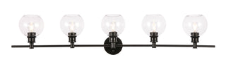 Collier 5 light Black and Clear glass Wall sconce