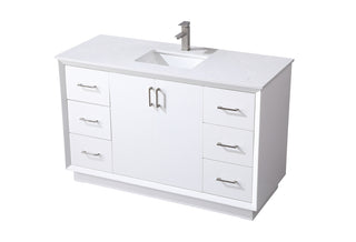 54 Inch SIngle Bathroom Vanity In White