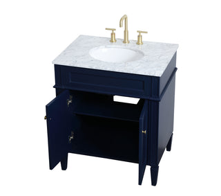 30 inch Single bathroom vanity in blue