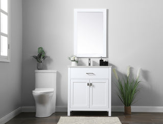 30 Inch SIngle Bathroom Vanity In White