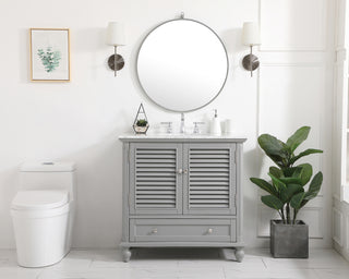 36 inch Single bathroom vanity in grey