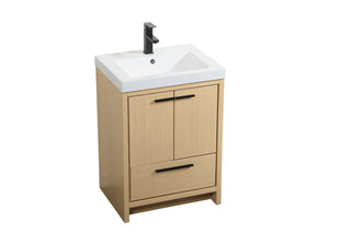 24 inch Single bathroom vanity in Maple