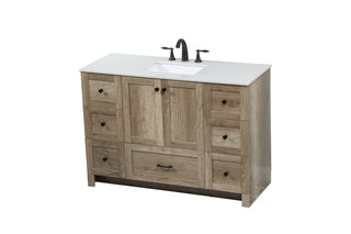 48 inch Single bathroom vanity in natural oak